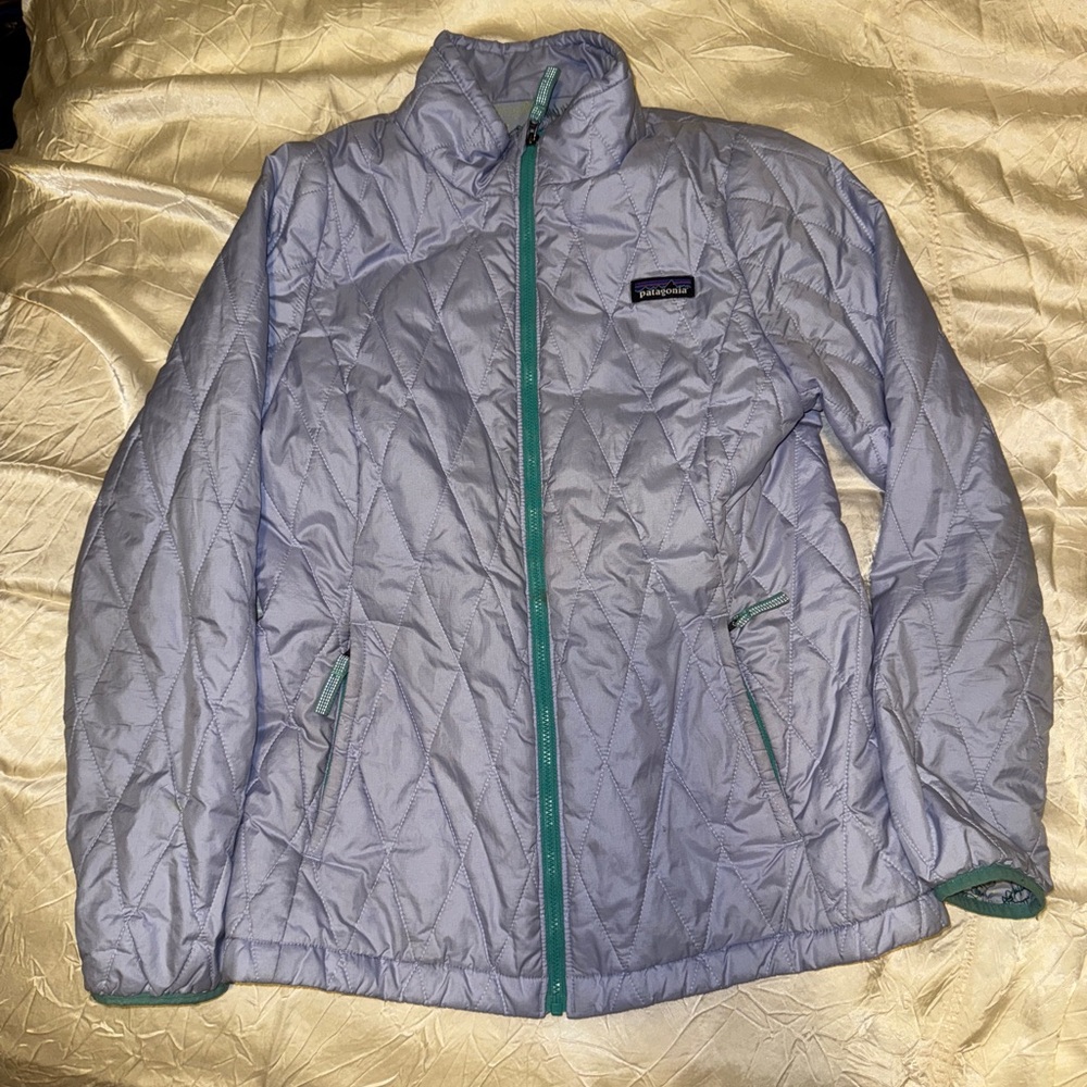 Patagonia purple and teal Blue Patterned Jacket